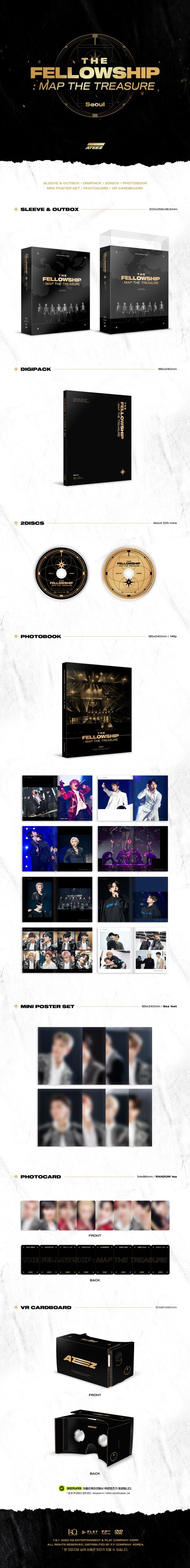 Ateez World Tour The Fellowship Map The Treasure Seoul DVD (2 Disc