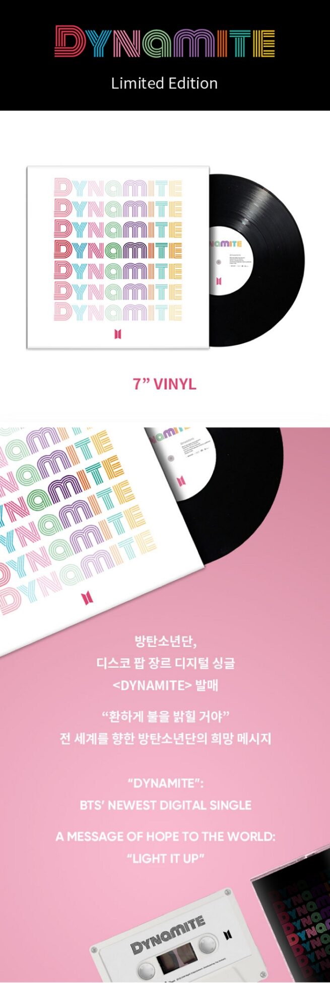 BTS Dynamite (7"Vinyl Single) Kpop.ro Shop